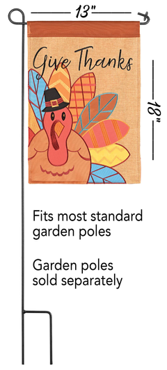 Flag Turkey Give Thanks Polyester