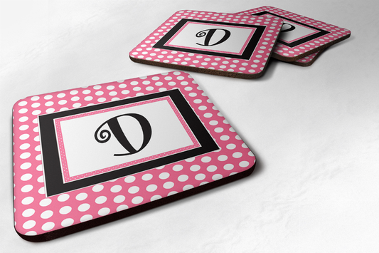 Letter Monogram - Foam Coaster Set of 4