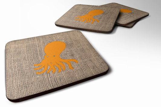 Burlap/Sealife Foam Coaster