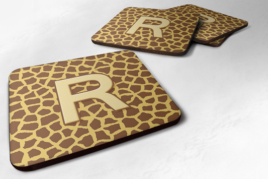 Letter Monogram - Foam Coaster Set of 4