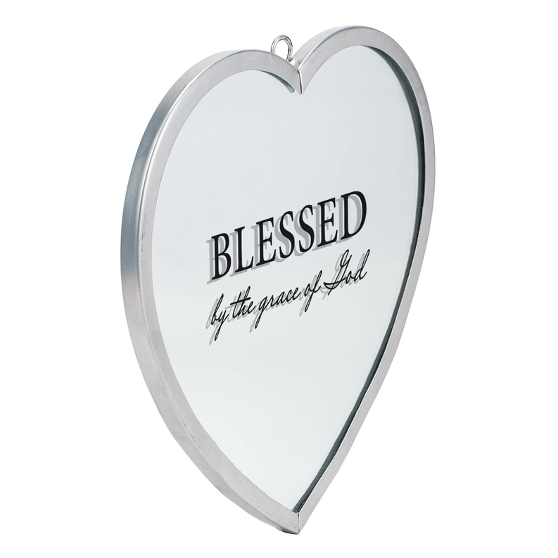 Heart Mirror Blessed By Grace Sm Silver