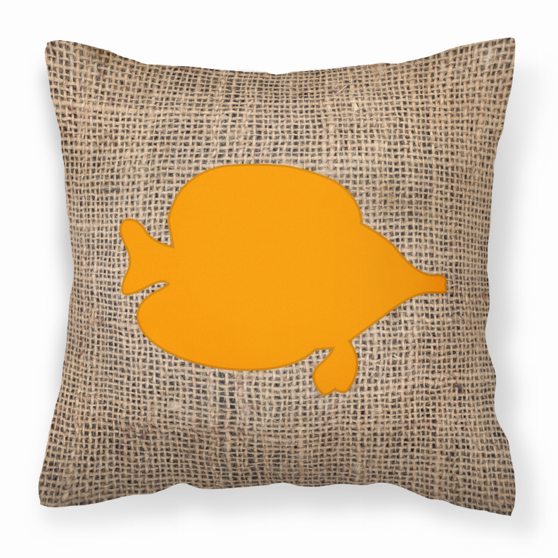 Sealife Burlap Fabric Decorative Pillow