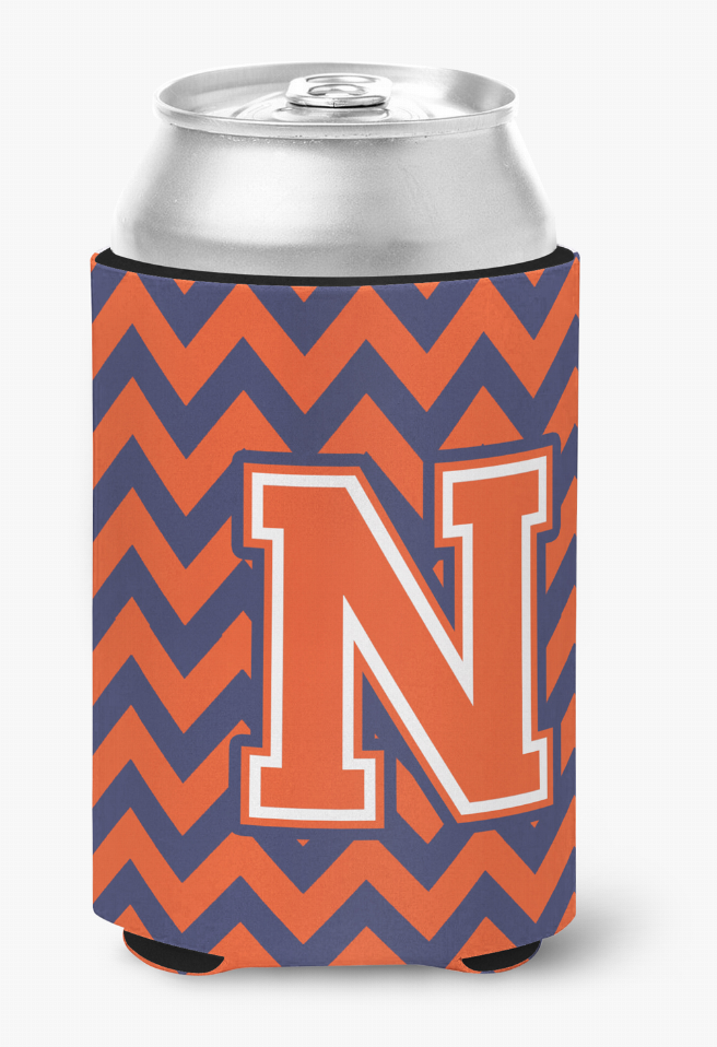 Monogram Letter Chevron Can or Bottle Hugger