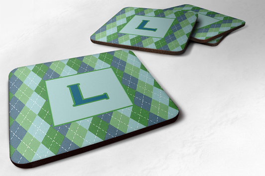 Letter Monogram - Foam Coaster Set of 4