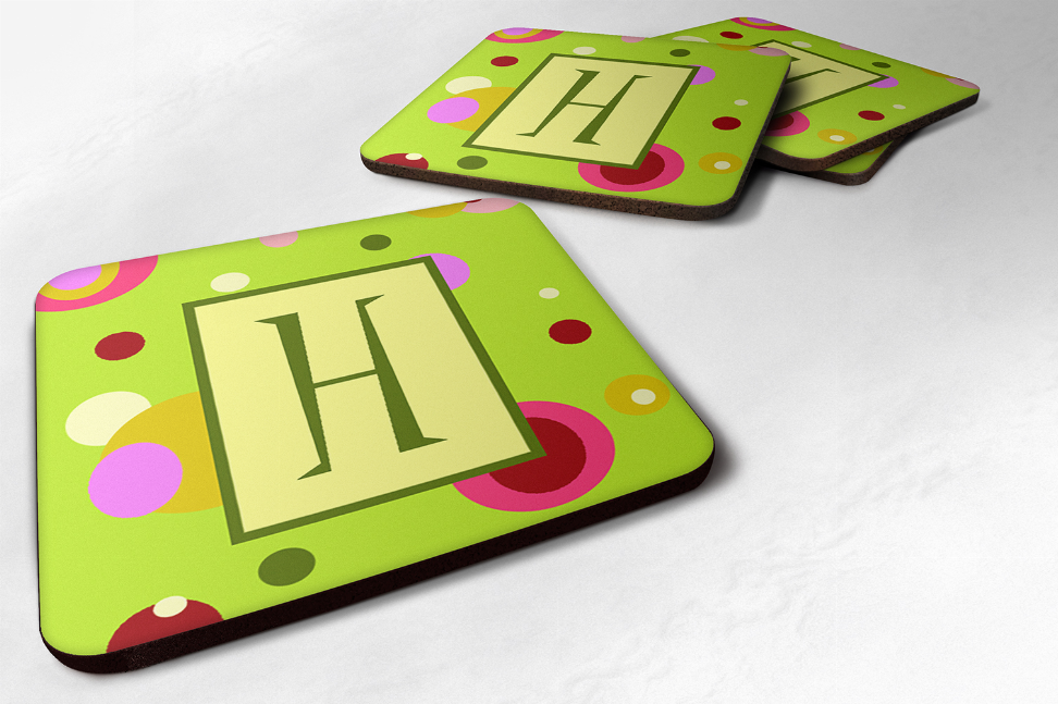 Letter Monogram - Foam Coaster Set of 4