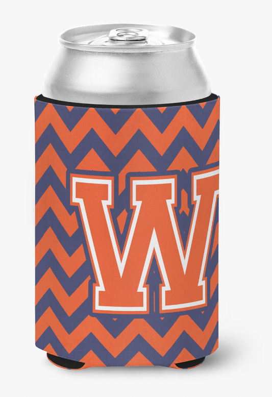 Monogram Letter Chevron Can or Bottle Hugger