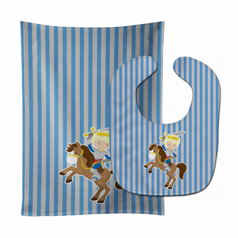 Boy Knight on Horse Baby Bib & Burp Cloth