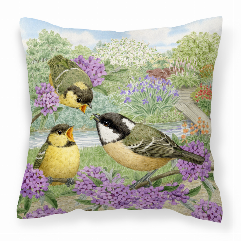 Bird themed Fabric Decorative Pillow