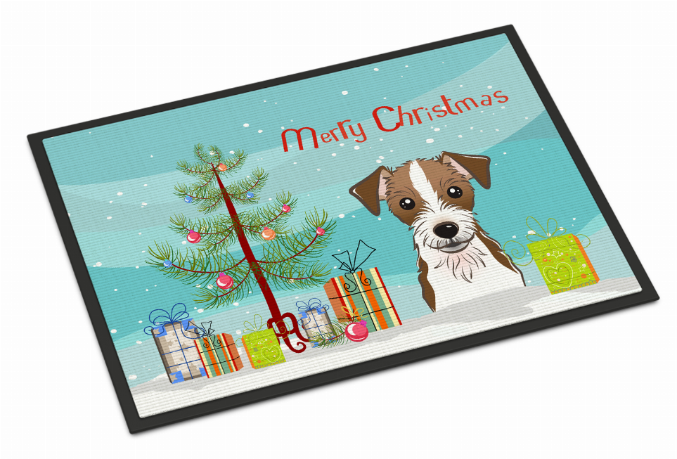 Christmas Tree Dog Art Indoor or Outdoor Mat