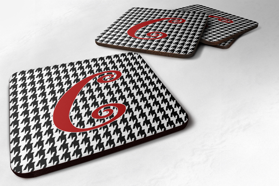 Letter Monogram - Foam Coaster Set of 4