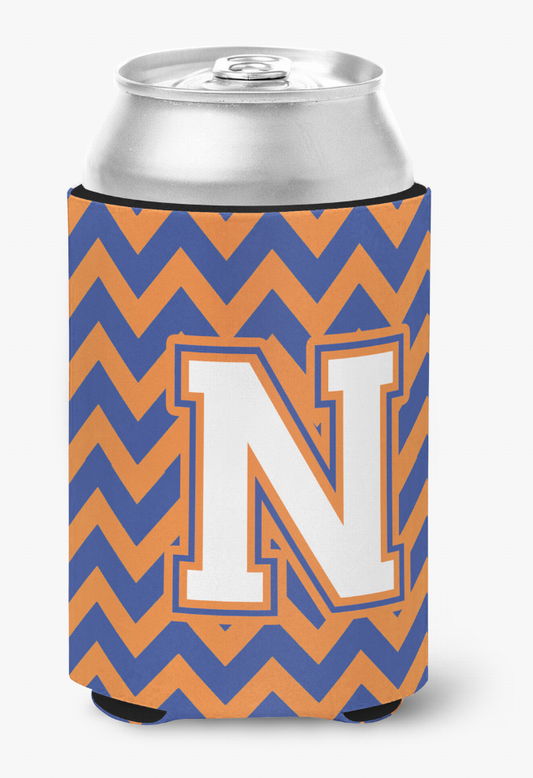 Monogram Letter Chevron Can or Bottle Hugger