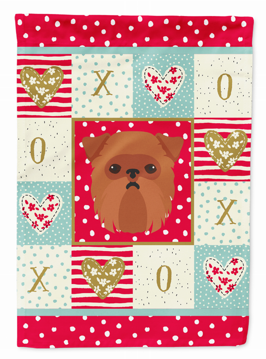 Brussels Griffon Love Flag Garden Size