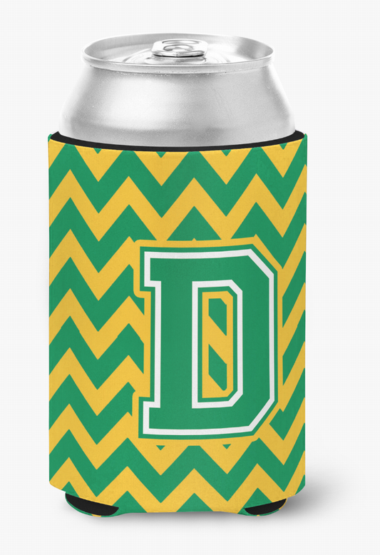 Monogram Letter Chevron Can or Bottle Hugger