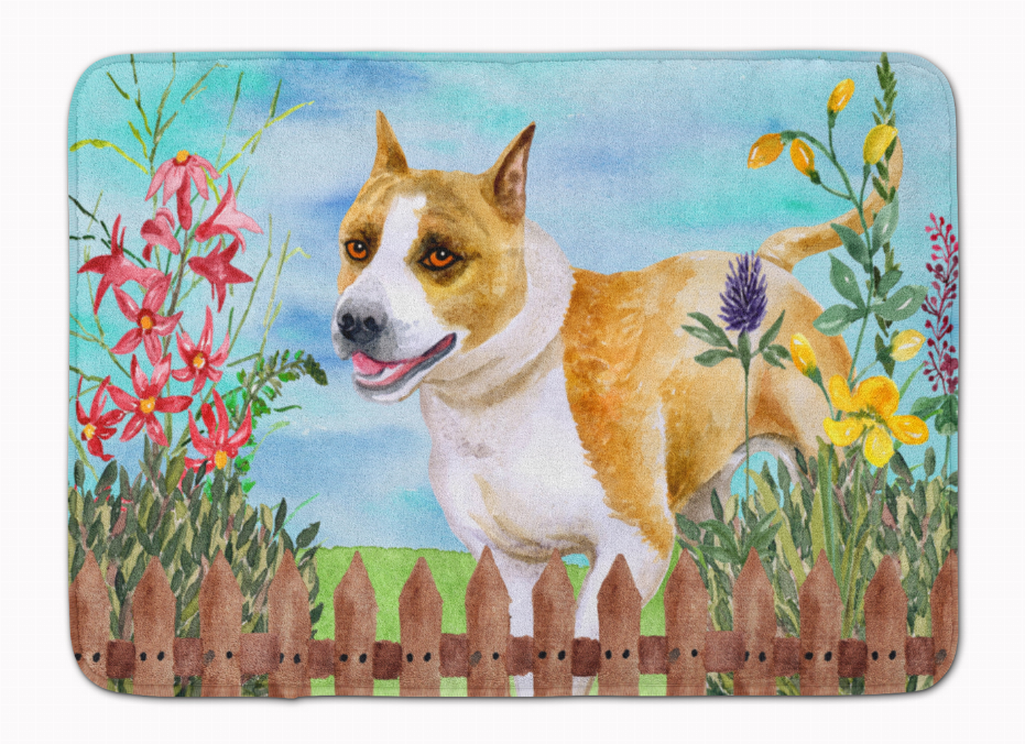 Spring Dog Art Machine Washable Memory Foam Mat