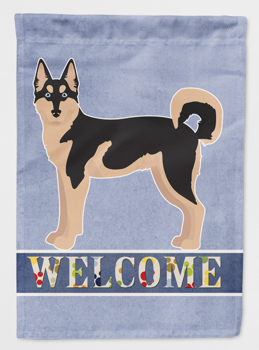 Gerberian Shepsky #2 Welcome Flag Canvas House Size