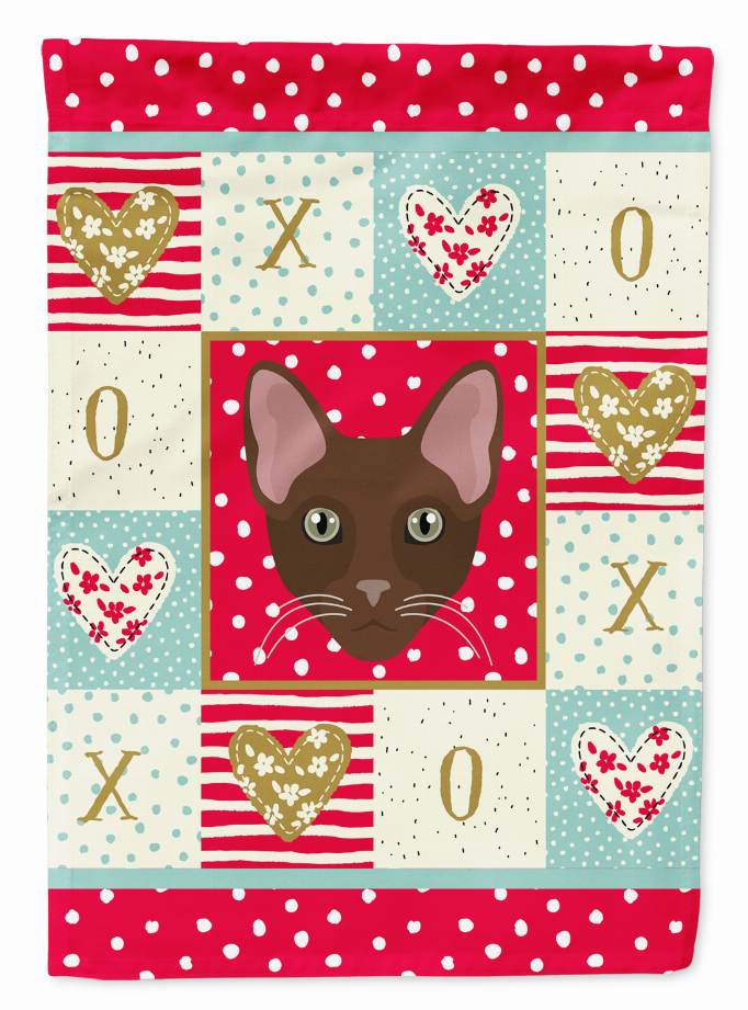 Havana Brown Cat Love Flag Canvas House Size