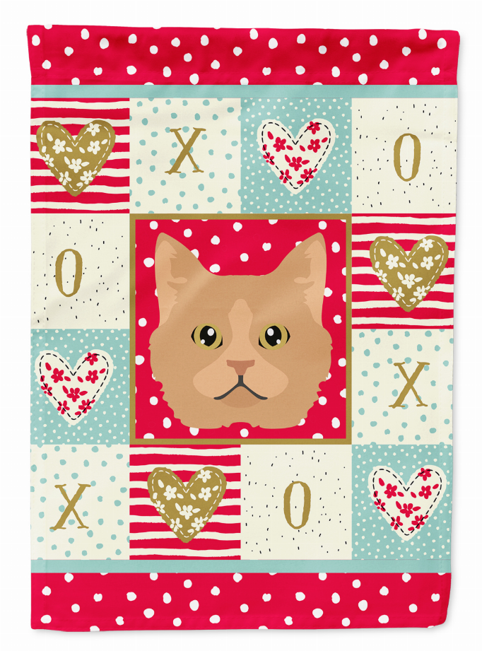 Selkirk Rex Cat Love Flag Garden Size