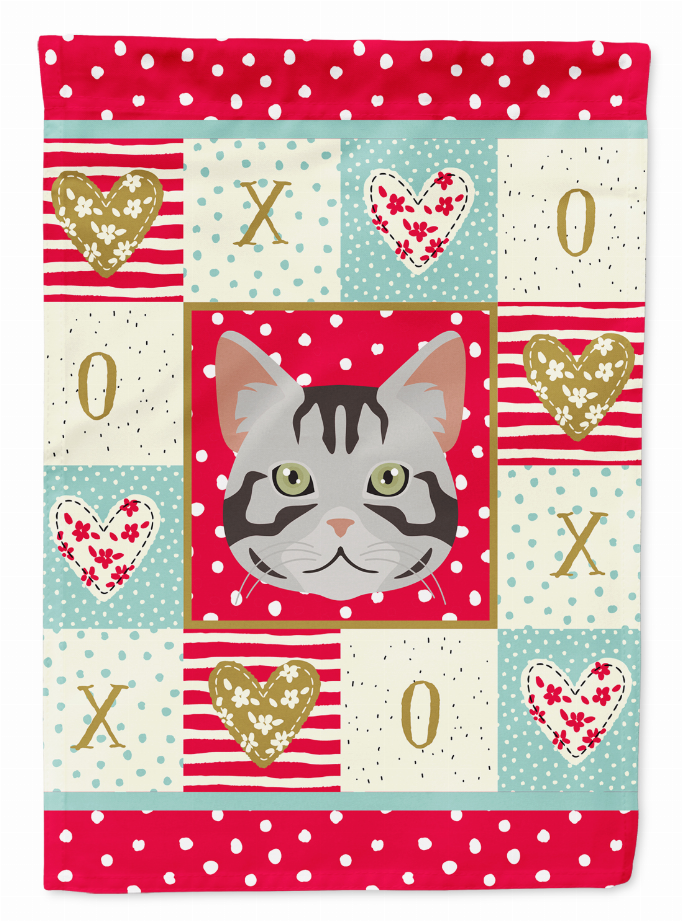 American Shorthair Cat Love Flag Canvas House Size