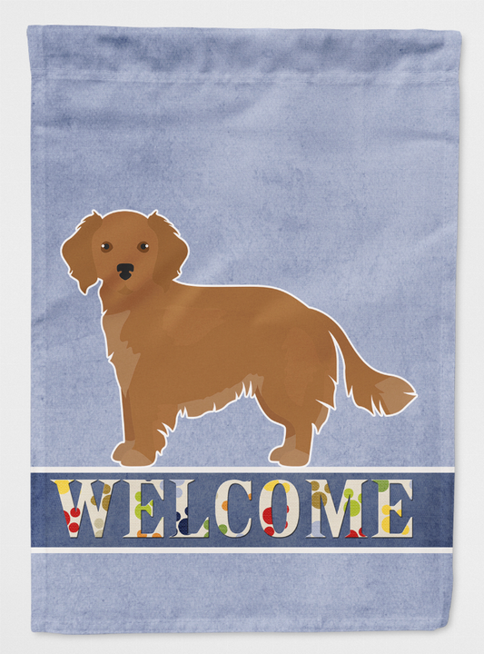 Small Greek Domestic Dog Kokoni Welcome Flag Canvas House Size