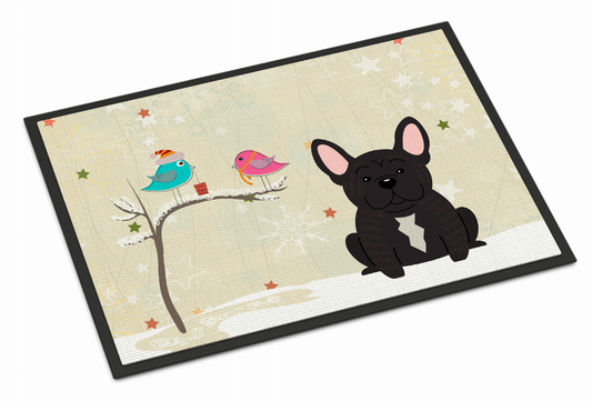 Christmas Presents Between Friends Dog Art Indoor or Outdoor Mat