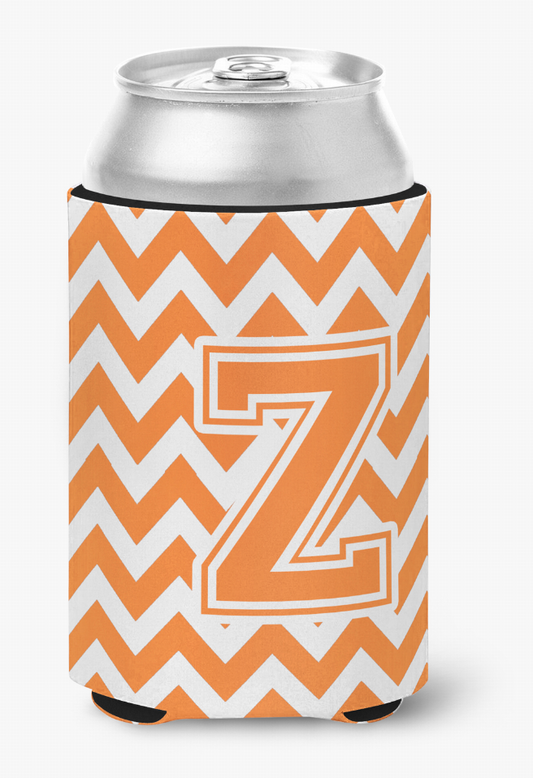 Monogram Letter Chevron Can or Bottle Hugger