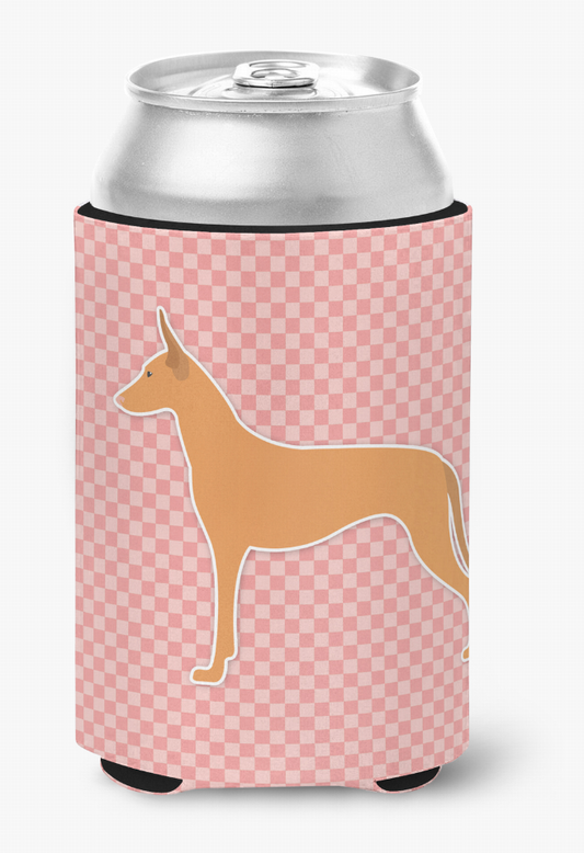 Dog Profile Checkerboard Can or Bottle Hugger