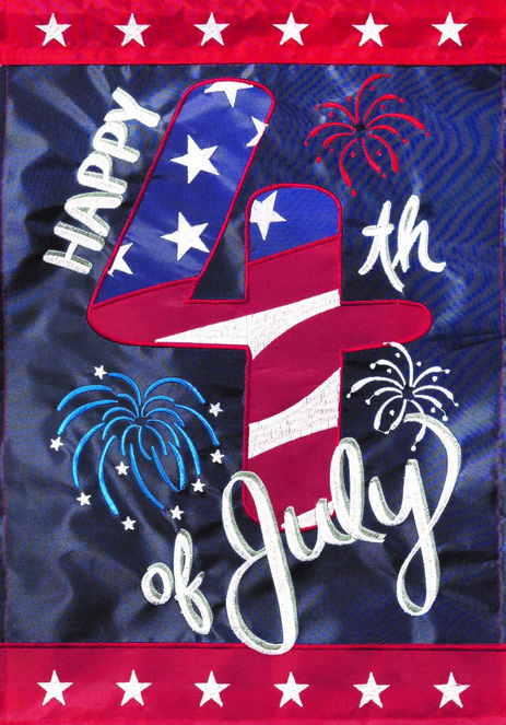 Flag Happy 4Th Of July Burlap