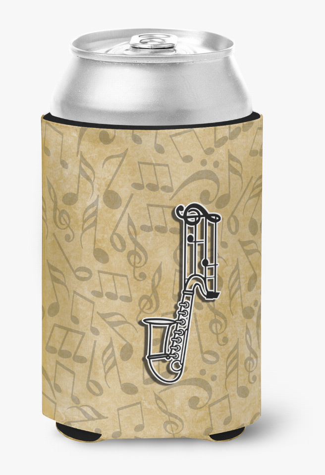 Monogram Letter Musical Instrument Alphabet Can or Bottle Hugger