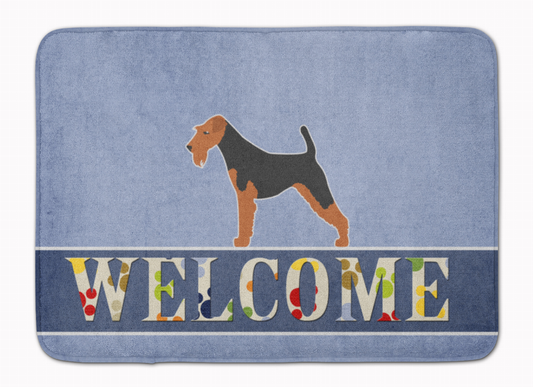 Dog Breed Print Machine Washable Memory Foam Welcome Mat