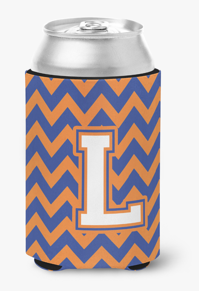 Monogram Letter Chevron Can or Bottle Hugger