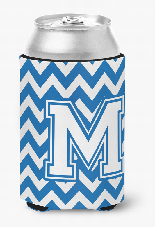 Monogram Letter Chevron Can or Bottle Hugger