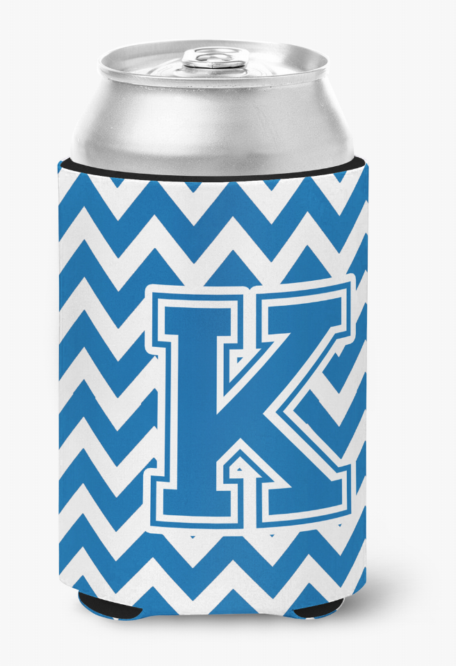 Monogram Letter Chevron Can or Bottle Hugger