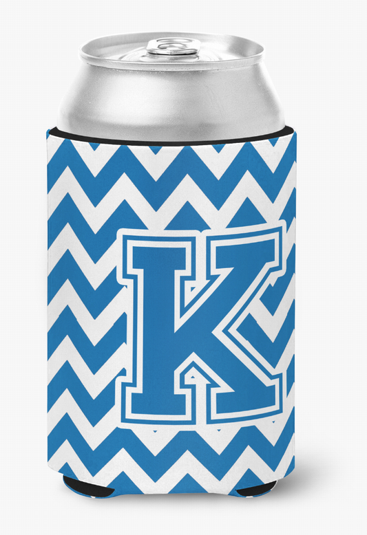 Monogram Letter Chevron Can or Bottle Hugger