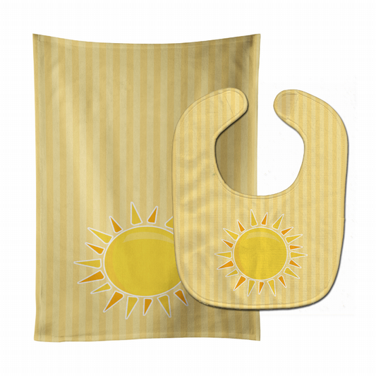 Sunshine Baby Bib & Burp Cloth