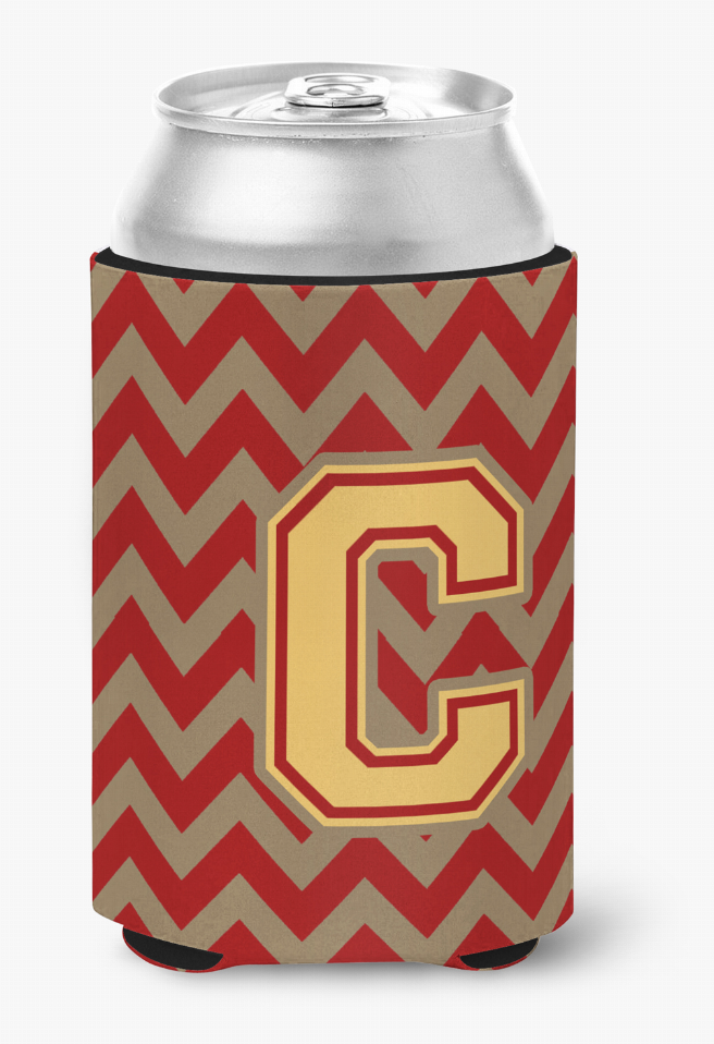 Monogram Letter Chevron Can or Bottle Hugger