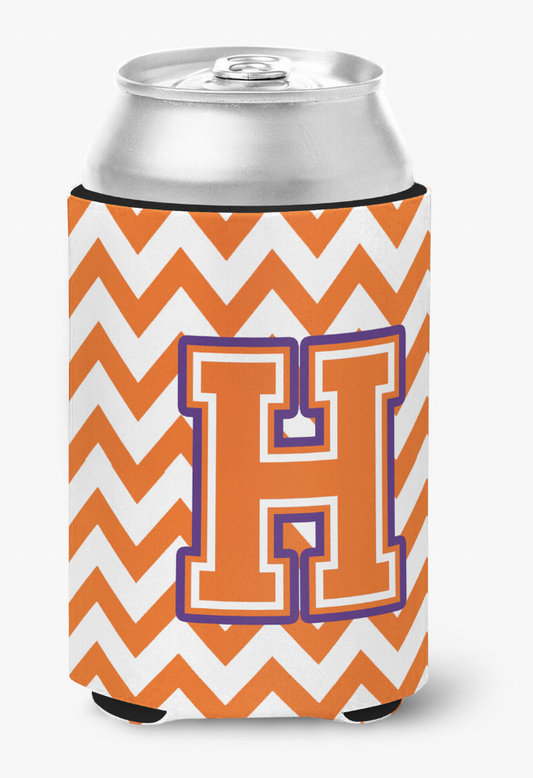 Monogram Letter Chevron Can or Bottle Hugger