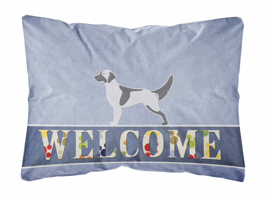 Welcome Dog Art Canvas Fabric Decorative Pillow