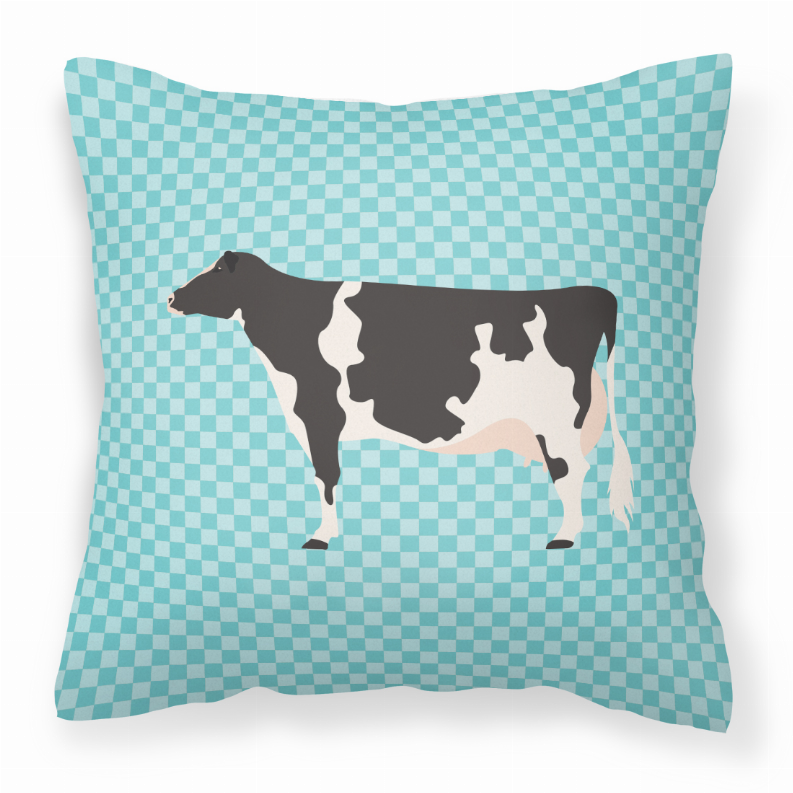 Blue Check Themed Fabric Decorative Pillow