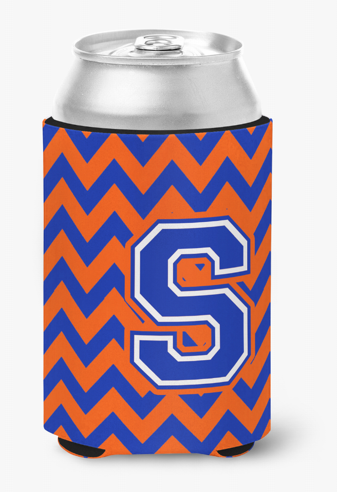 Monogram Letter Chevron Can or Bottle Hugger