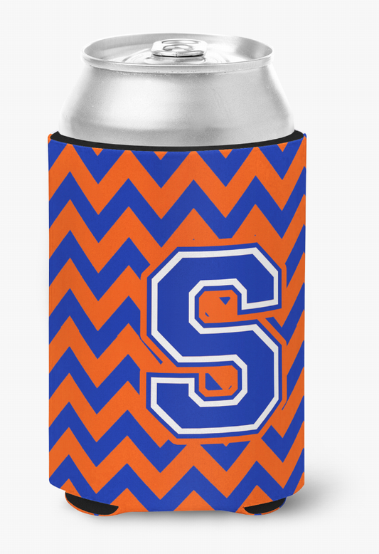 Monogram Letter Chevron Can or Bottle Hugger