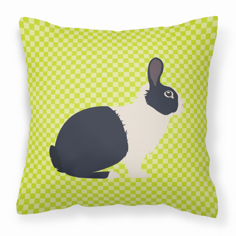 Green Check Themed Fabric Decorative Pillow