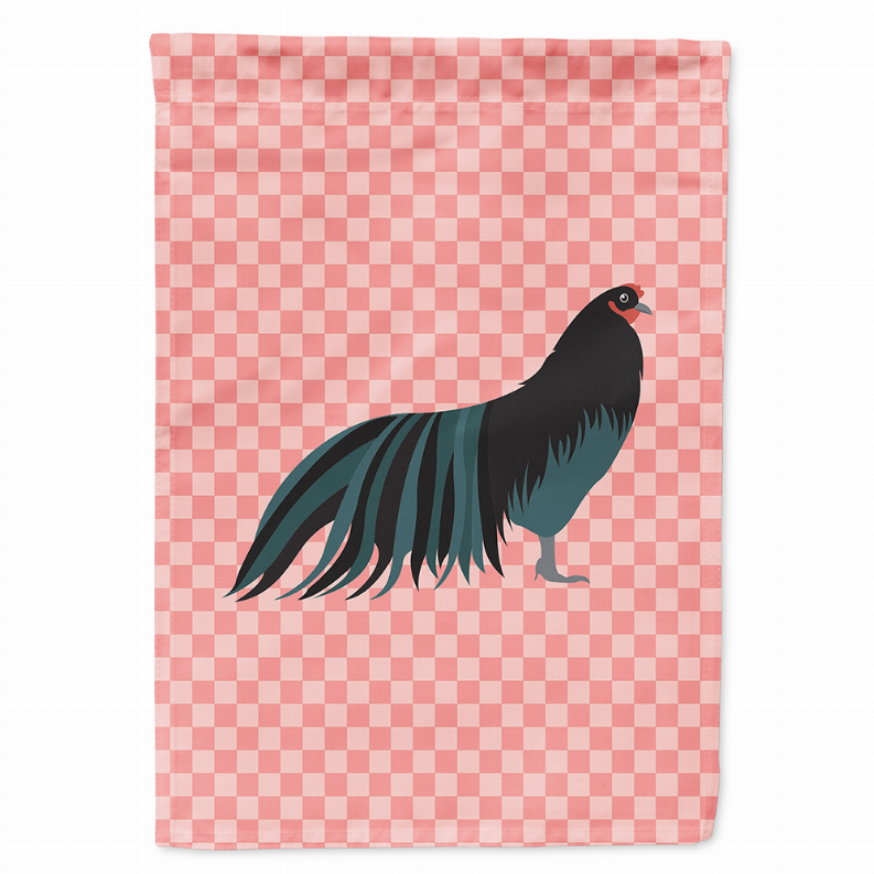 Animal/Bird Themed Pink Check Flag Canvas