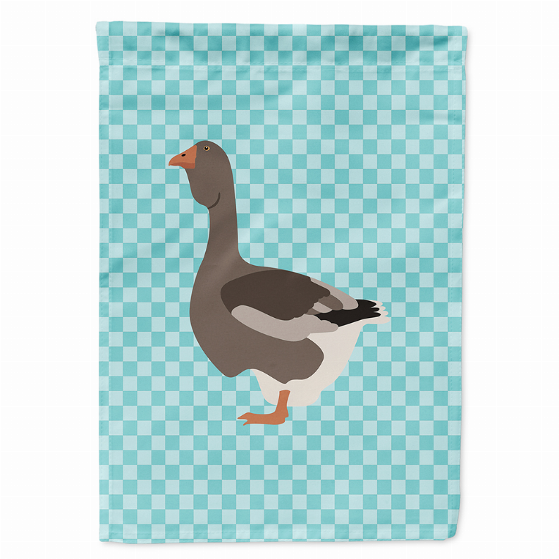 Animal/Bird Themed Blue Check Flag Canvas