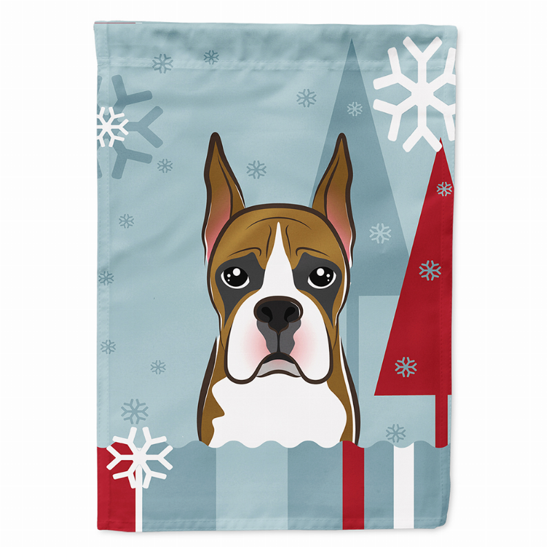 Winter Holiday/Dog Breed Flag Canvas