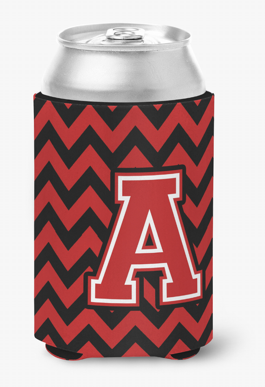 Monogram Letter Chevron Can or Bottle Hugger