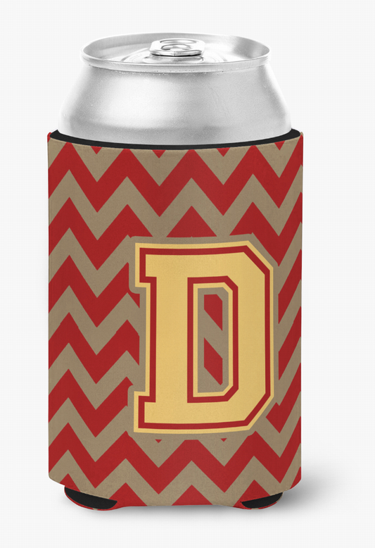 Monogram Letter Chevron Can or Bottle Hugger