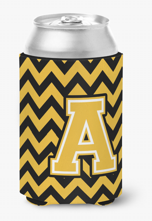 Monogram Letter Chevron Can or Bottle Hugger