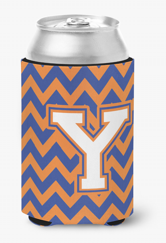 Monogram Letter Chevron Can or Bottle Hugger