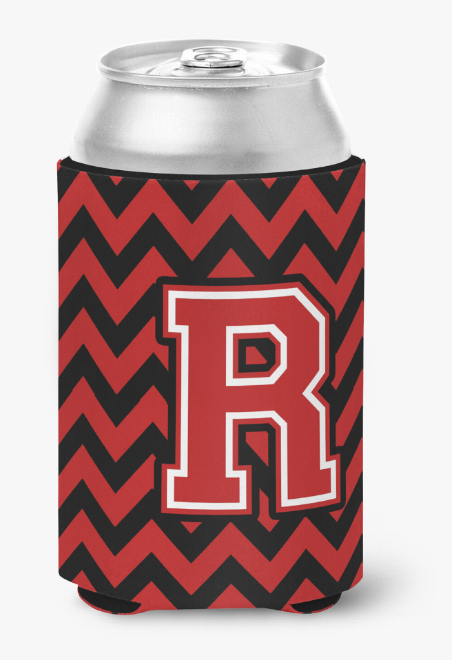 Monogram Letter Chevron Can or Bottle Hugger