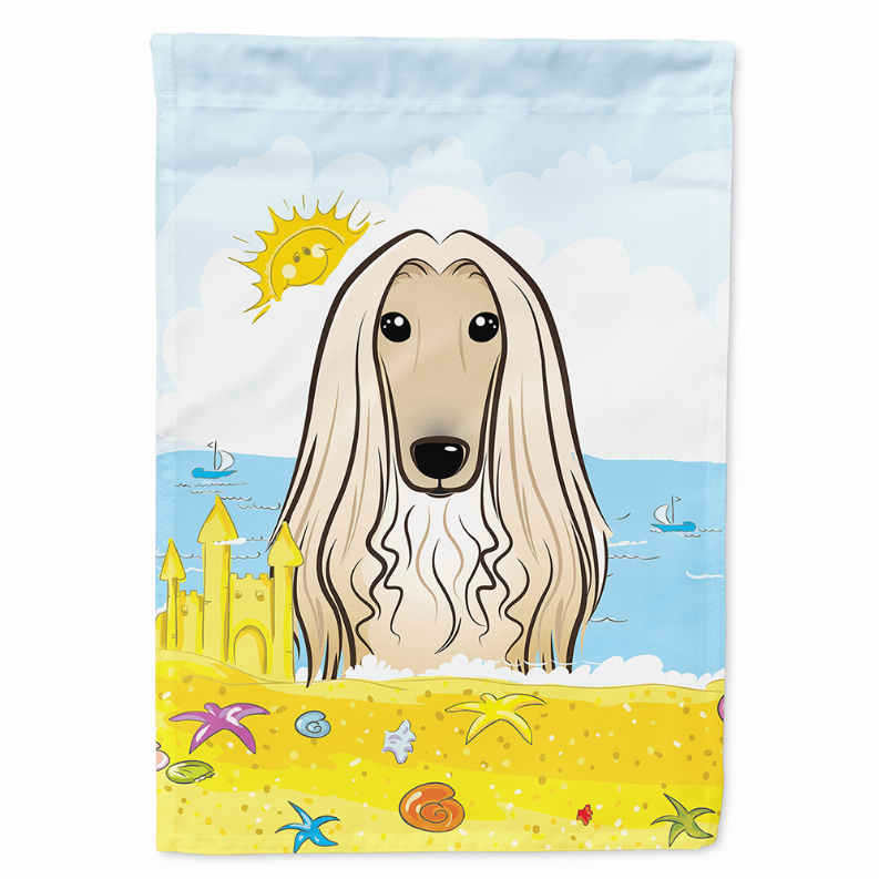 Summer Beach/Dog Breed Flag Canvas